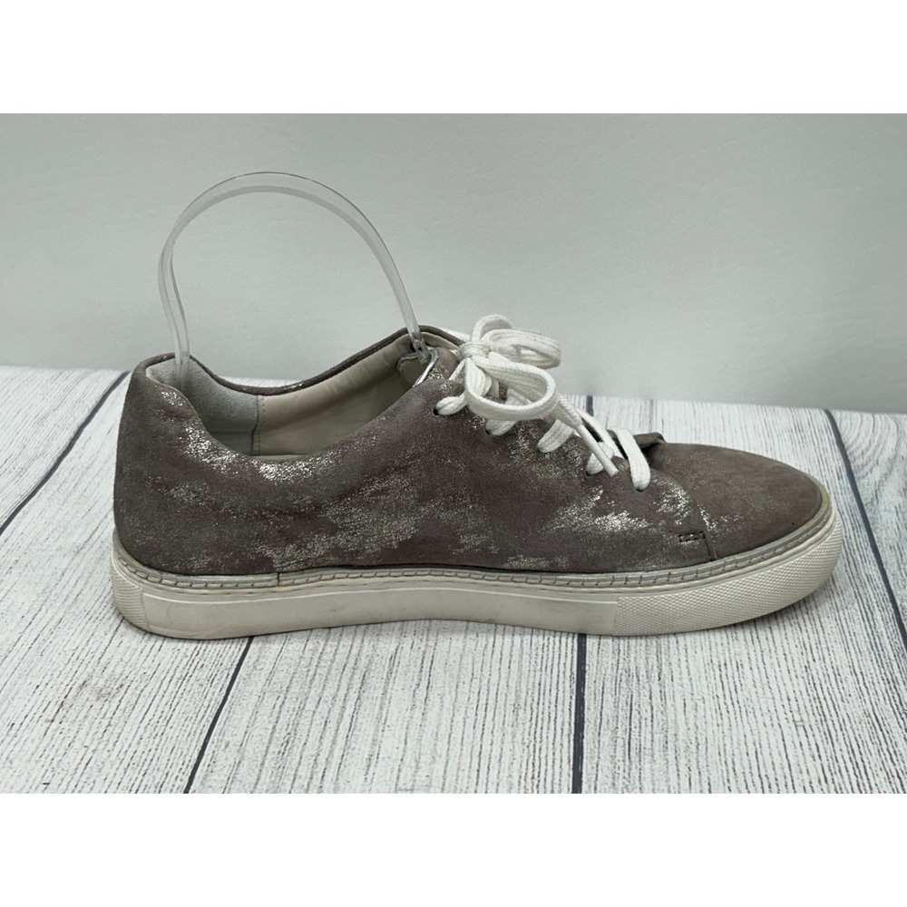Johnston & Murphy Callie Sneakers Womens 8 Gray Metallic Lace Up Comfort - Picture 4 of 10